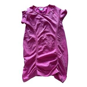 Athleta Top Barbie Pink Round Neck Short Sleeve Athletic Shirt Stretchy large
